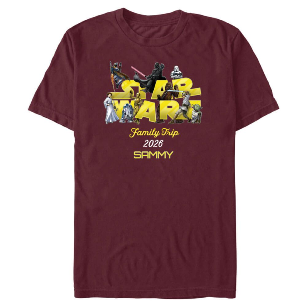 Star Wars Family Trip 2026 Logo T-Shirt for Adults &ndash; Customized
