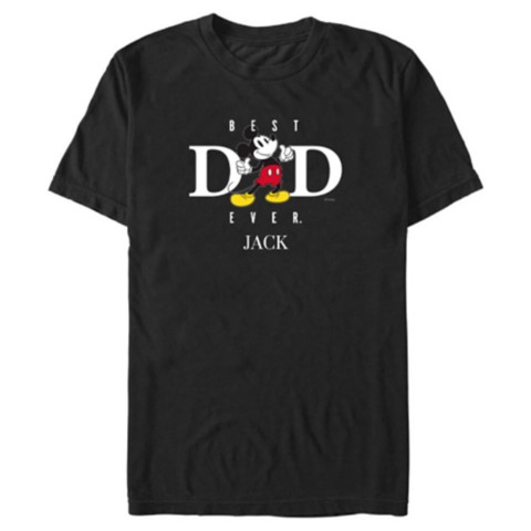 Мужские футболки Disney Mickey Mouse ''Best Dad Ever'' Father’s Day T-Shirt for Adults – Customized
