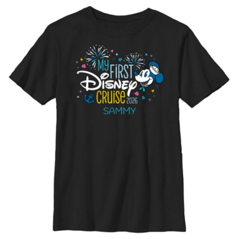 Футболки Disney Mickey Mouse ''My First Disney Cruise 2026'' T-Shirt for Kids – Customized