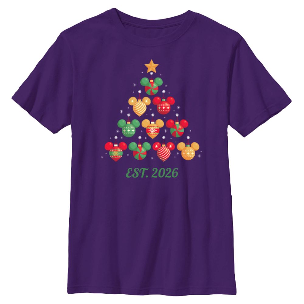 Mickey Mouse Holiday Ornament Icons Christmas Tree T-Shirt &ndash; Customized