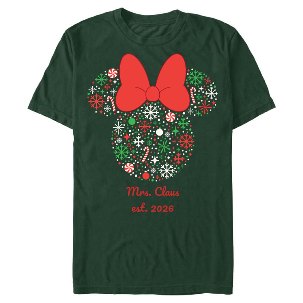 Minnie Mouse Christmas Holiday Festive Filled Icon T-Shirt &ndash; Customized