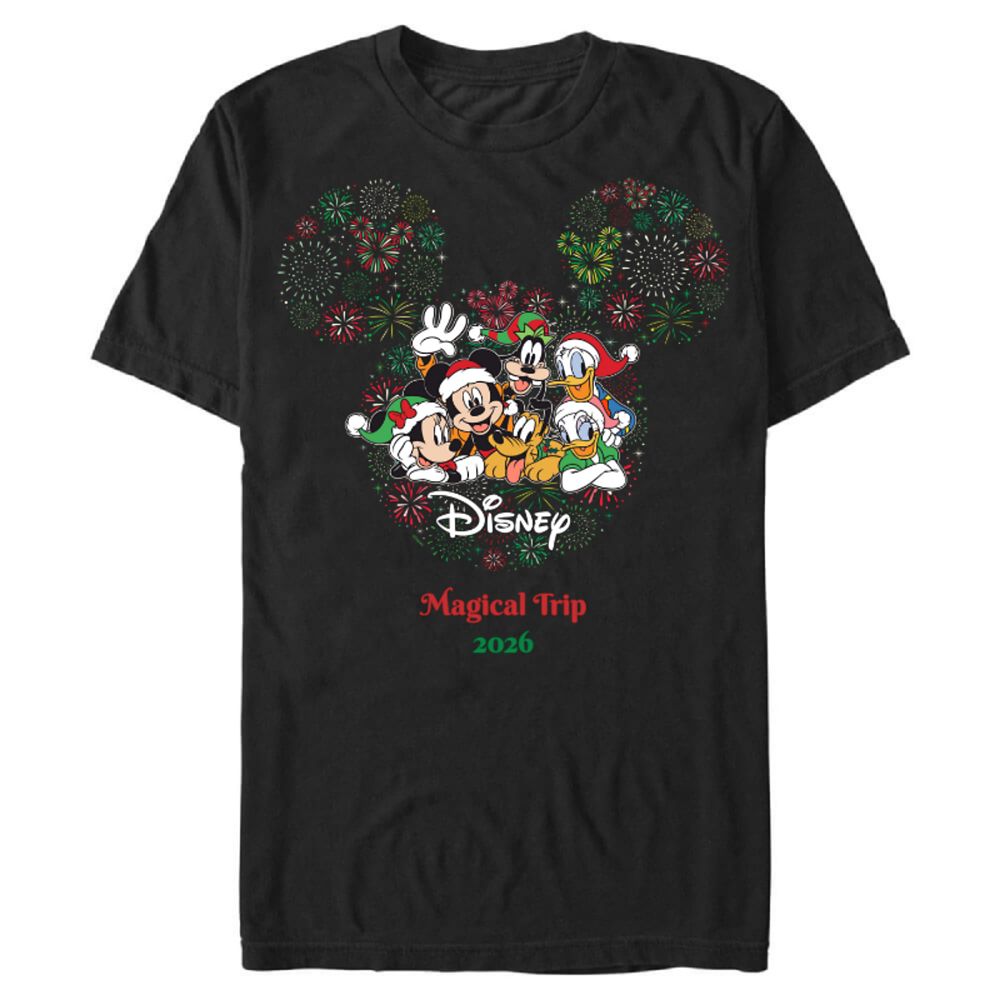 Mickey & Friends Holiday Fireworks Christmas Trip T-Shirt &ndash; Customized