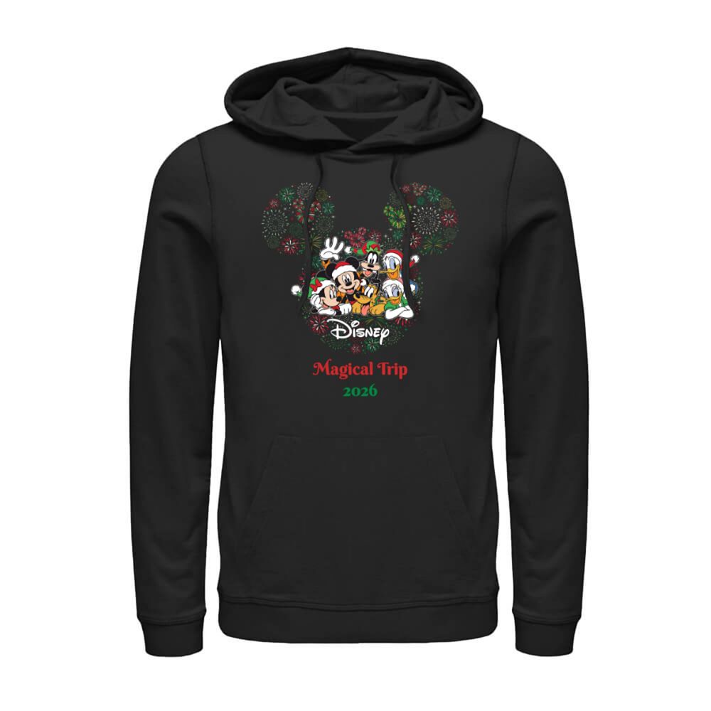 Mickey & Friends Holiday Fireworks Christmas Trip Pullover Hoodie &ndash; Customized