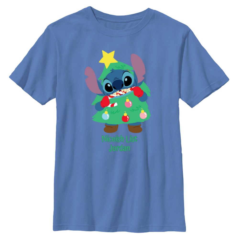 Stitch in Christmas Tree Costume Holiday T-Shirt &ndash; Customized