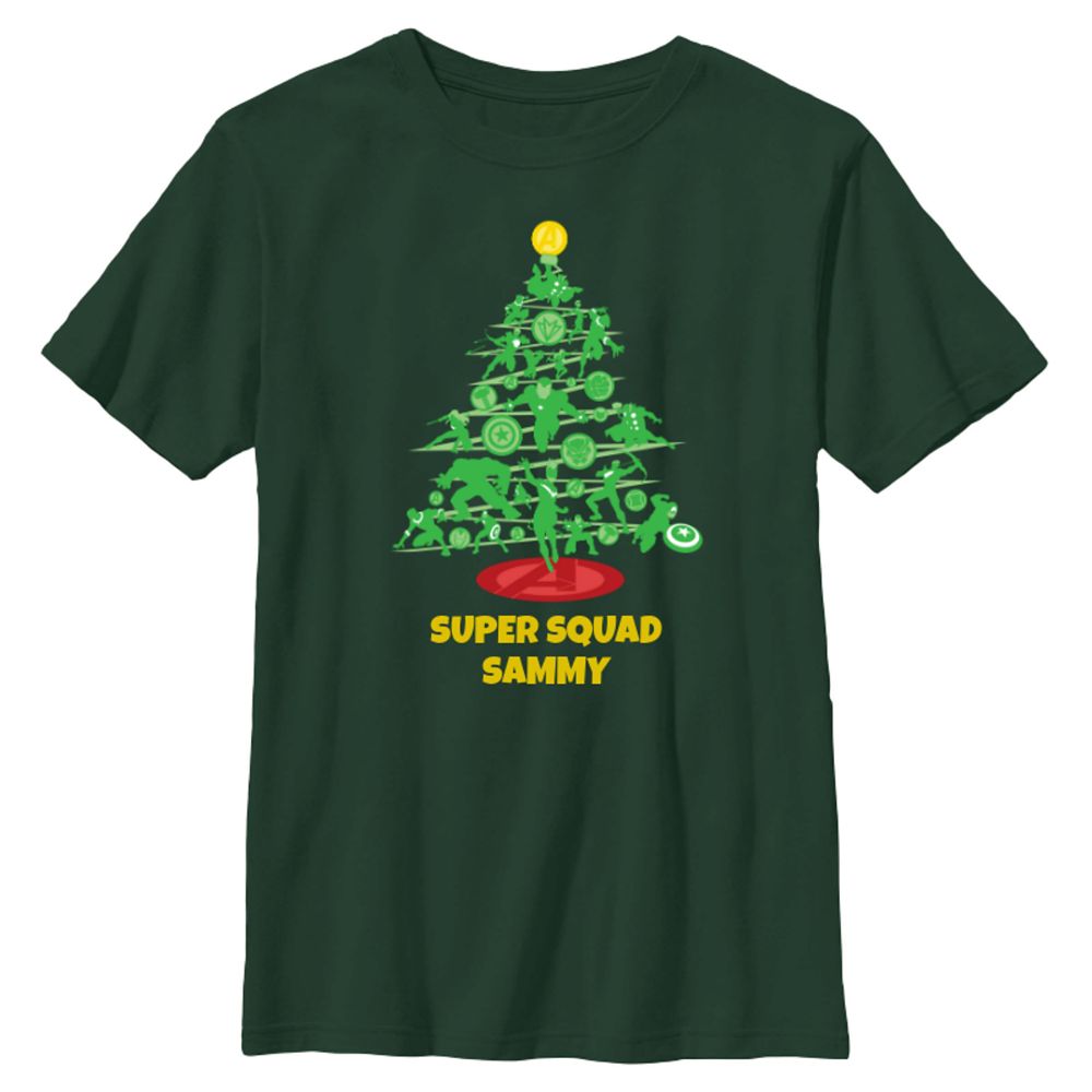 Marvel's Avengers Super Hero Christmas Tree Holiday T-Shirt &ndash; Customized