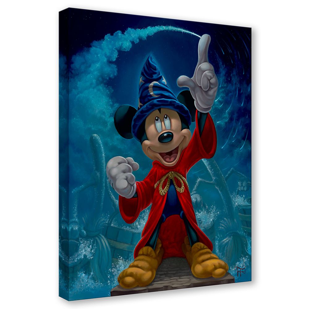 Sorcerer Mickey Mouse ''Casting Magic'' Canvas Artwork by Jared Franco &ndash; Limited Edition