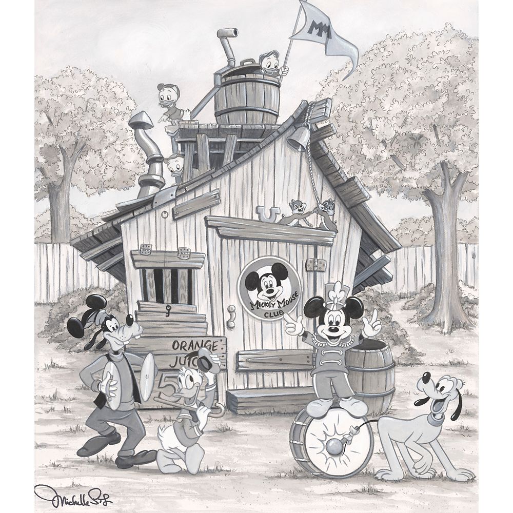 Mickey Mouse and Friends Mickey Mouse Clubhouse Canvas Artwork by Michelle St.Laurent 28 x 24 Limited Edition Official shopDisney
