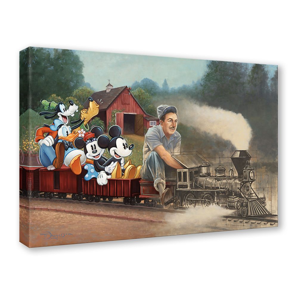 Walt Disney, Mickey Mouse and Friends ''The Engine of Imagination'' Canvas Artwork by Tim Rogerson &ndash; 20'' x 30'' &ndash; Limited Edition