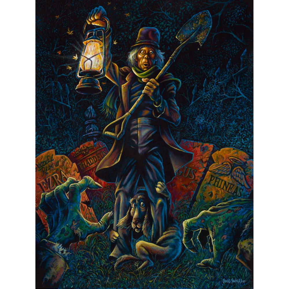 The Haunted Mansion ''The Caretaker'' Canvas Artwork by Craig Skaggs 24'' x 18'' Limited Edition Official shopDisney