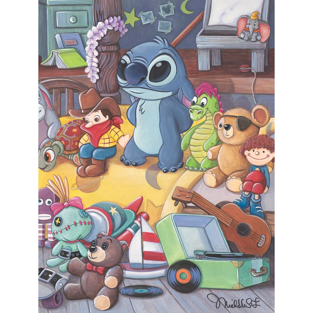 Lilo & Stitch Lilos Toys Canvas Artwork by Michelle St.Laurent  24 x 18  Limited Edition Official shopDisney