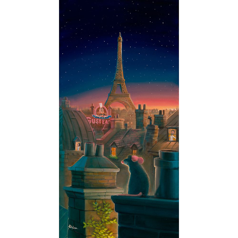 Ratatouille A Taste of Paris Canvas Artwork by Rob Kaz  30 x 15  Limited Edition Official shopDisney