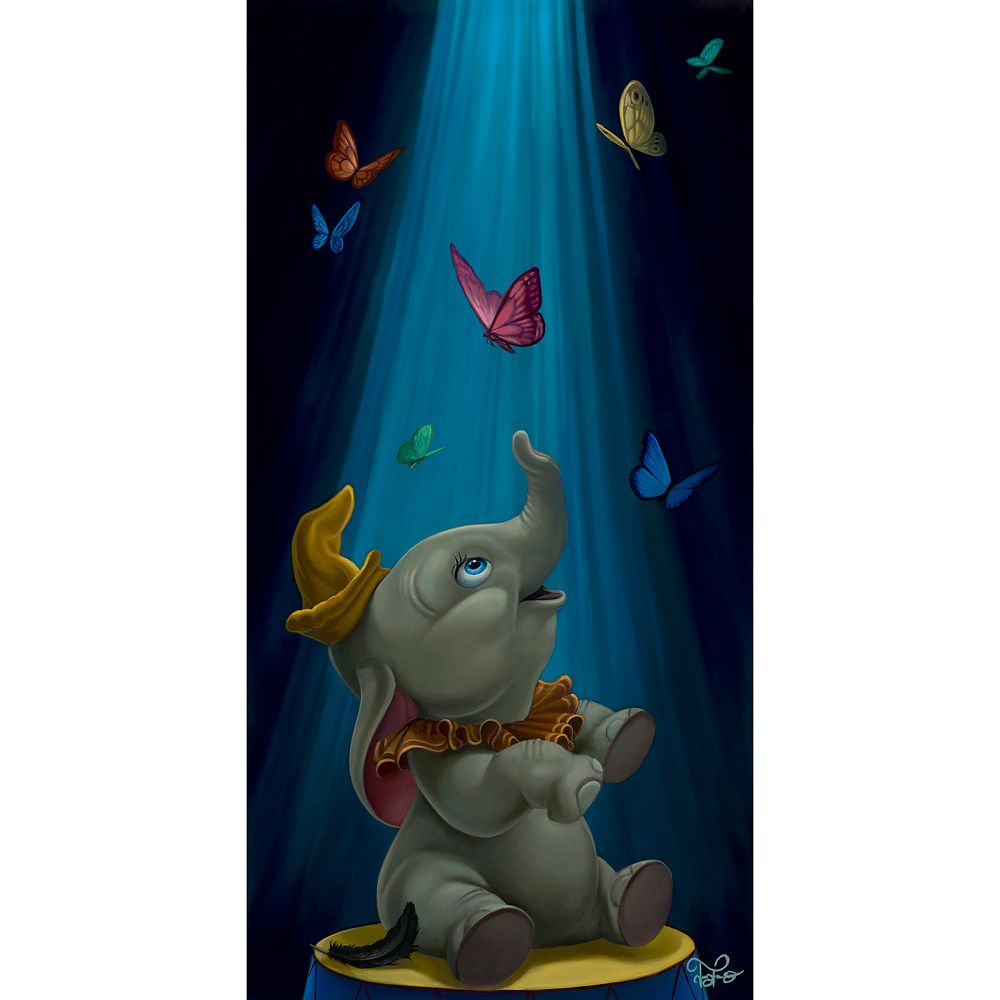 Dumbo Dream to Fly Canvas Artwork by Jared Franco  32 x 16  Limited Edition Official shopDisney