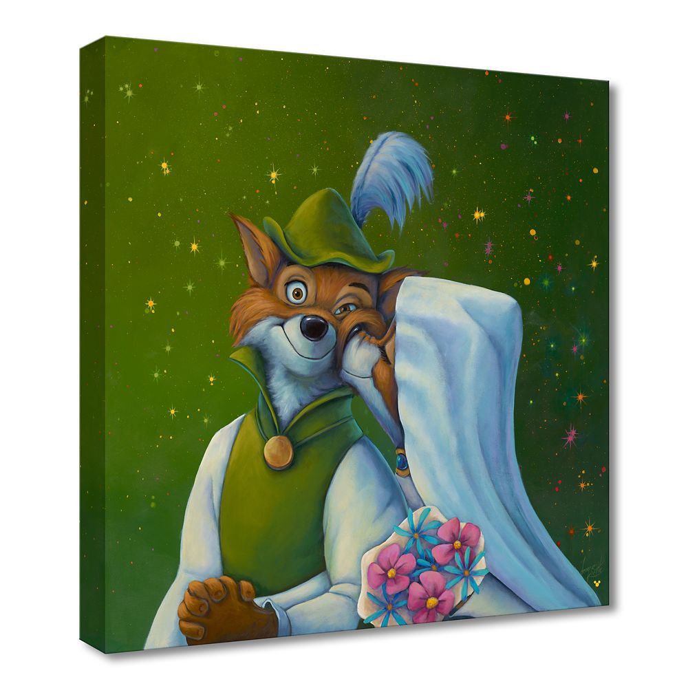 Robin Hood ''Oo-De-Lally Kiss'' Canvas Artwork by Denyse Klette &ndash; 24'' x 24'' &ndash; Limited Edition