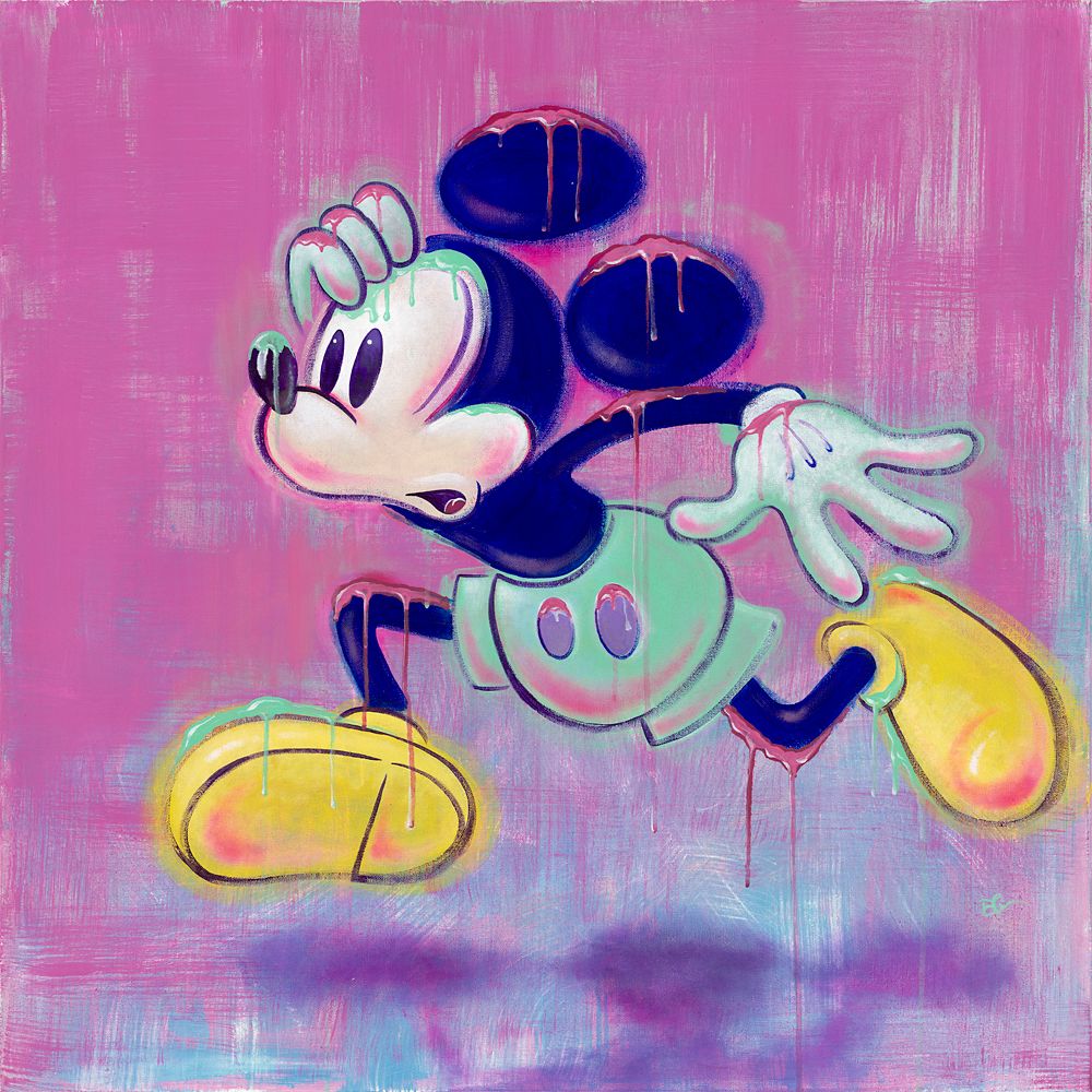 Mickey Mouse Whats Burning? Canvas Artwork by Dom Corona  30 x 30  Limited Edition Official shopDisney