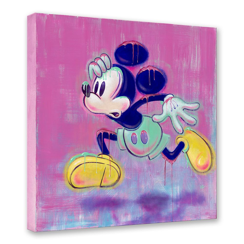 Mickey Mouse ''What's Burning?'' Canvas Artwork by Dom Corona &ndash; 30'' x 30'' &ndash; Limited Edition