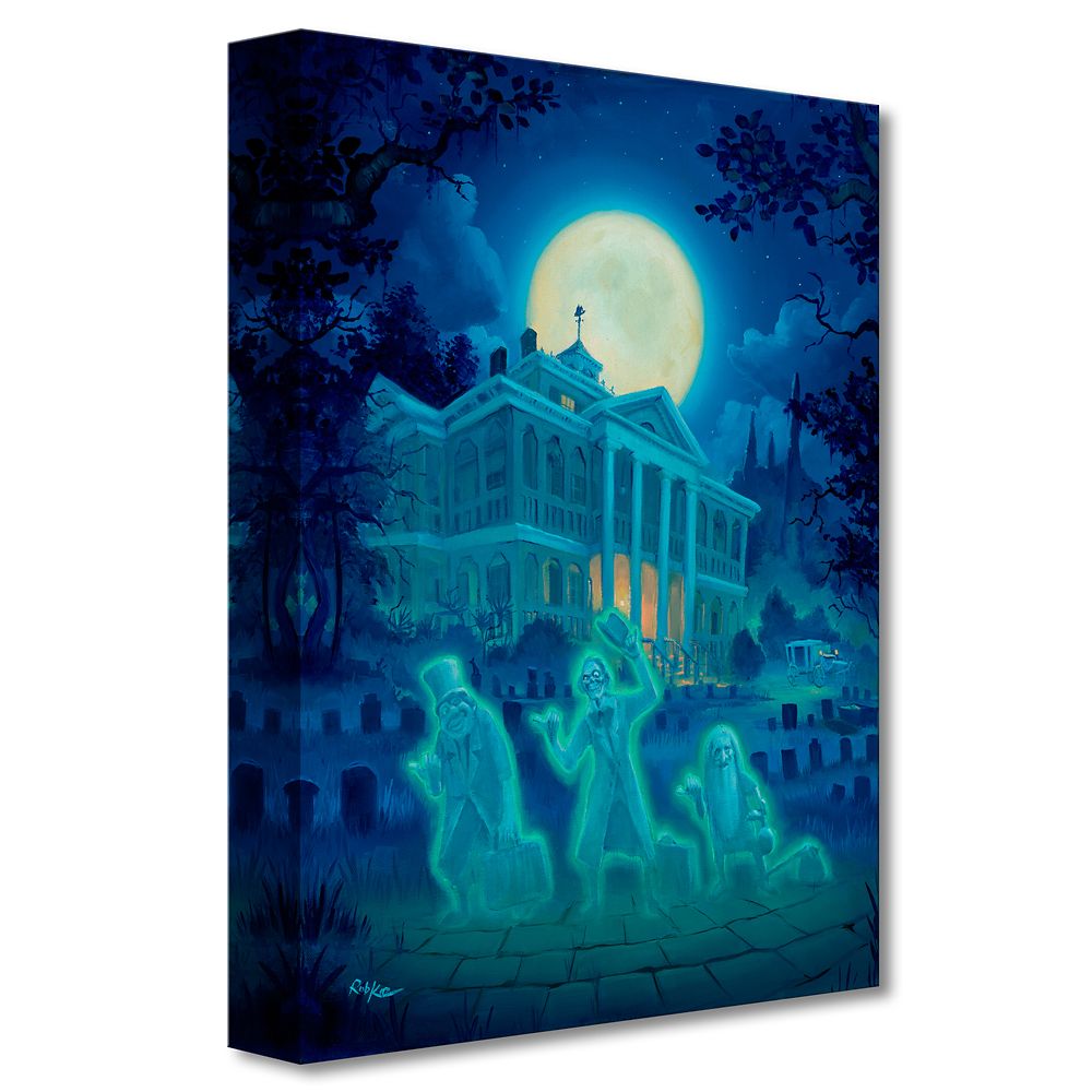The Haunted Mansion ''Beware of Hitchhiking Ghosts'' Canvas Artwork by Rob Kaz &ndash; Limited Edition