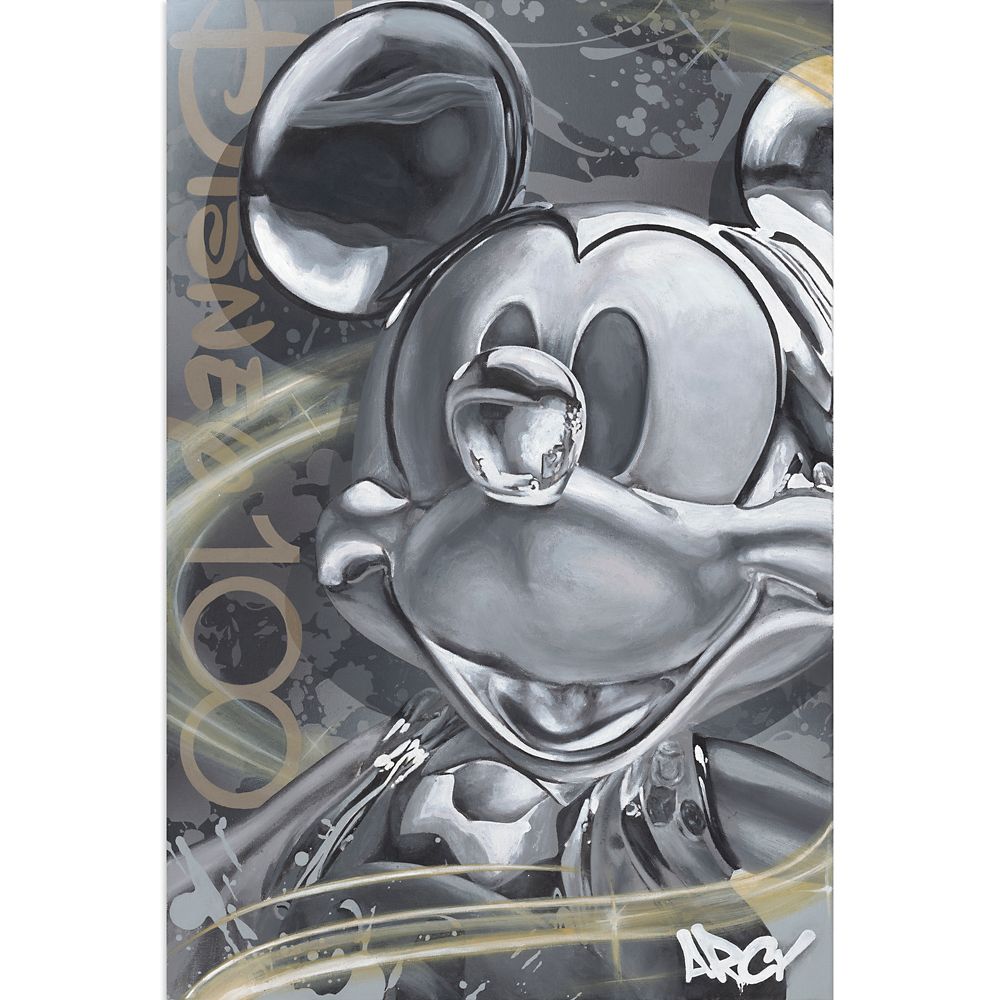 Mickey Mouse ''Celebrating 100 Years'' Canvas Artwork by ARCY Disney100 18'' x 12'' Limited Edition