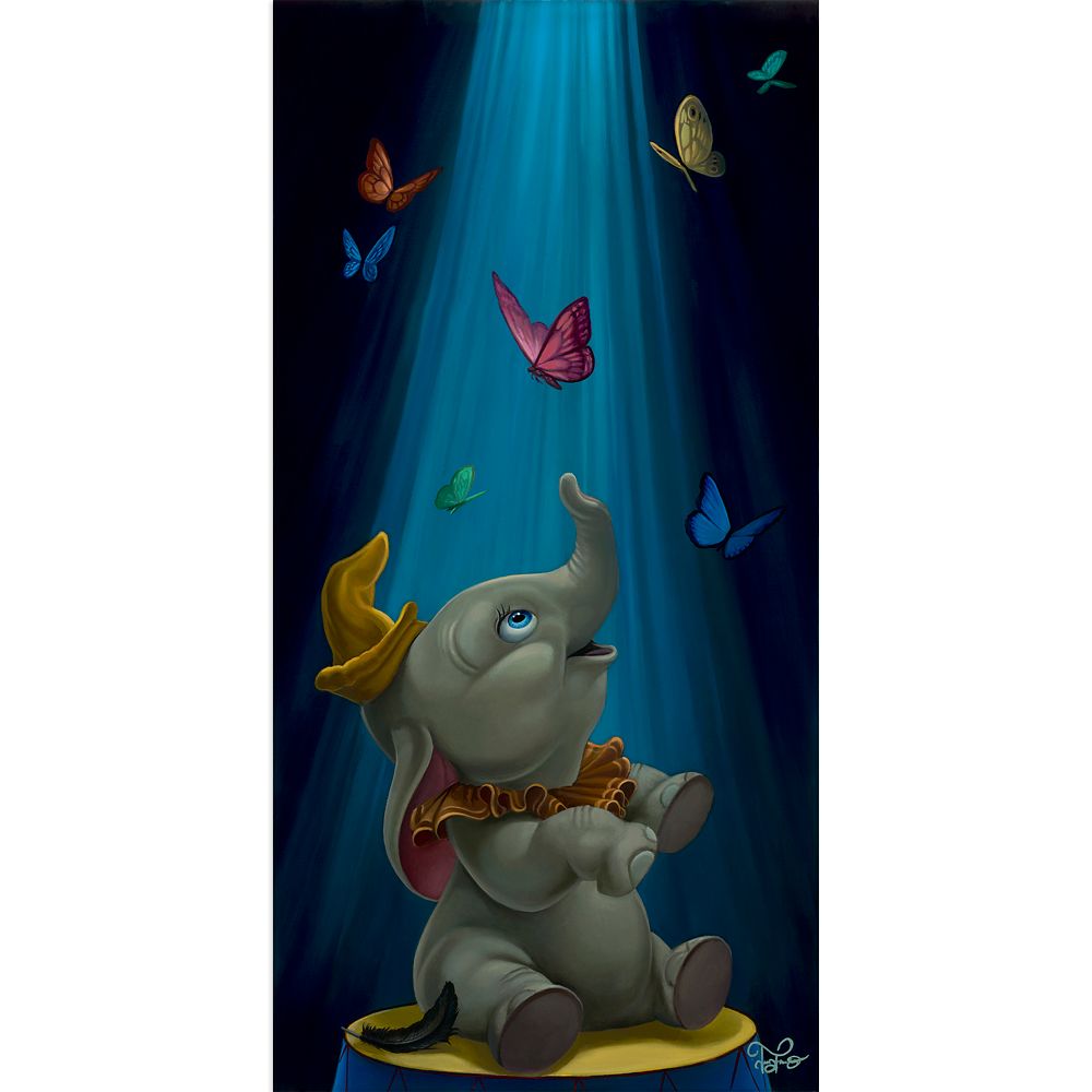 Dumbo ''Dream to Fly'' Canvas Artwork by Jared Franco 20'' x 10'' Limited Edition Official shopDisney