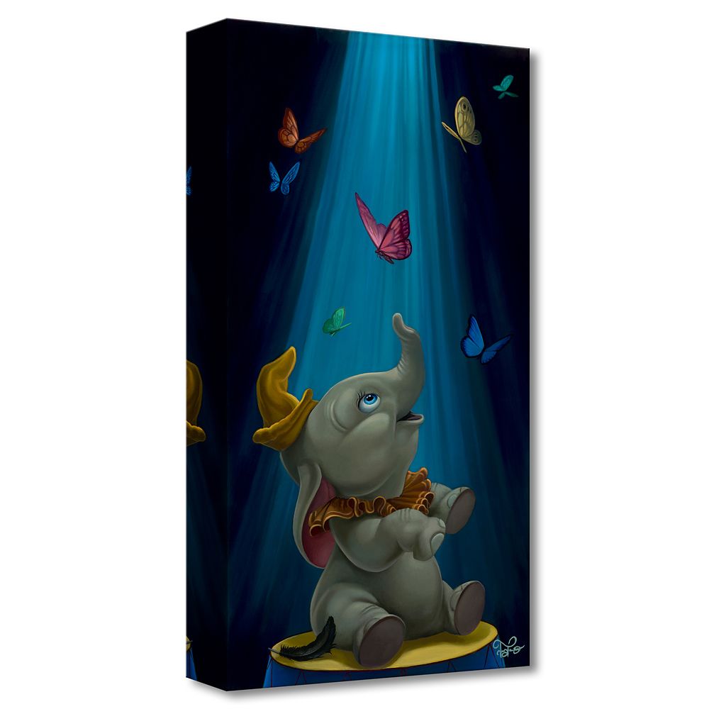 Dumbo ''Dream to Fly'' Canvas Artwork by Jared Franco &ndash; 20'' x 10'' &ndash; Limited Edition