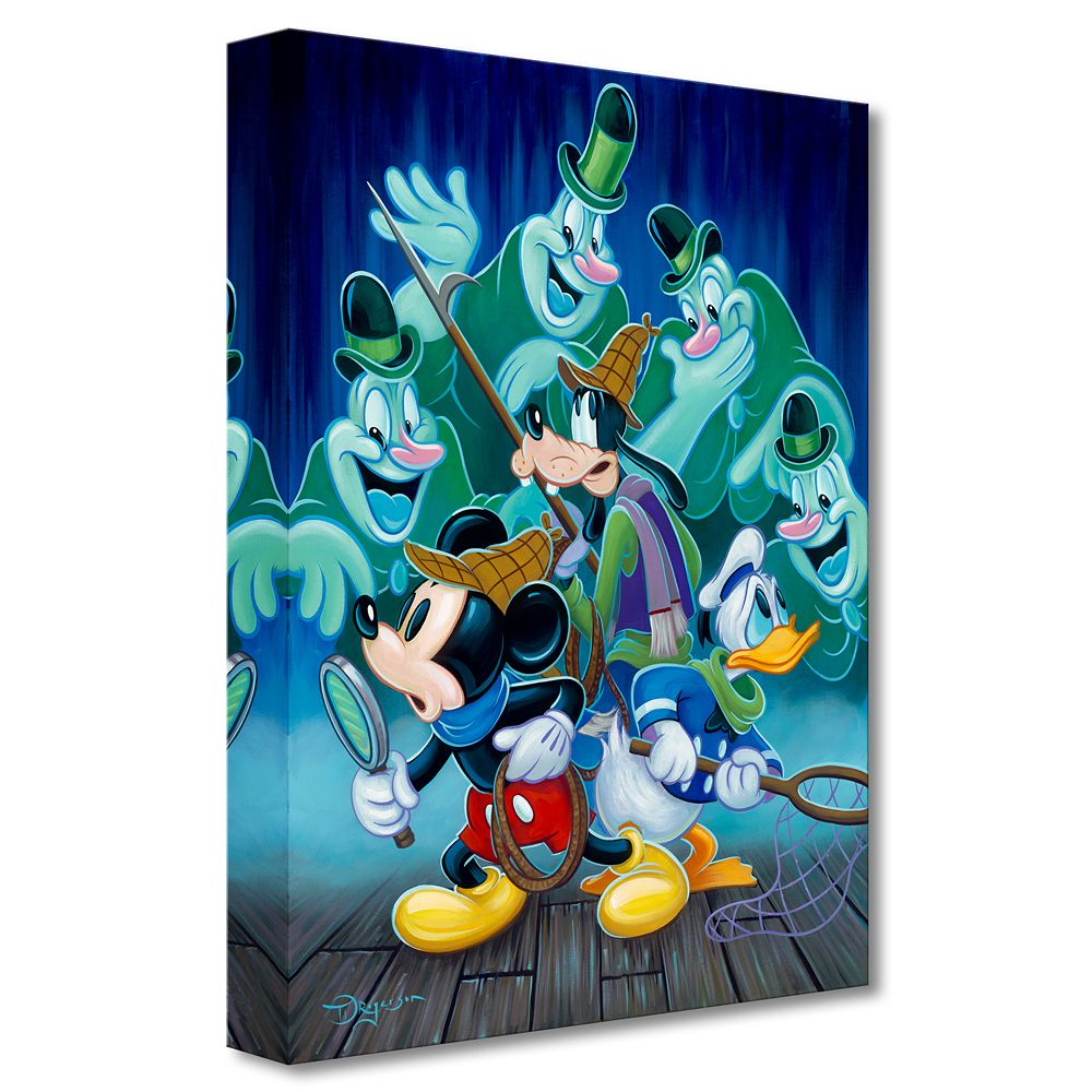 Mickey Mouse and Friends ''Ghost Chasers'' Canvas Artwork by Tim Rogerson &ndash; Lonsesome Ghosts &ndash; 16'' x 12'' &ndash; Limited Edition