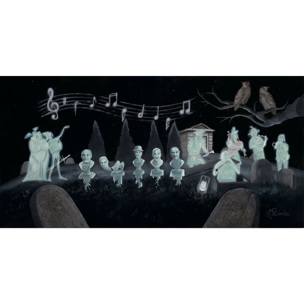 The Haunted Mansion ''Graveyard Symphony'' Canvas Artwork by Michael Provenza Limited Edition Official shopDisney