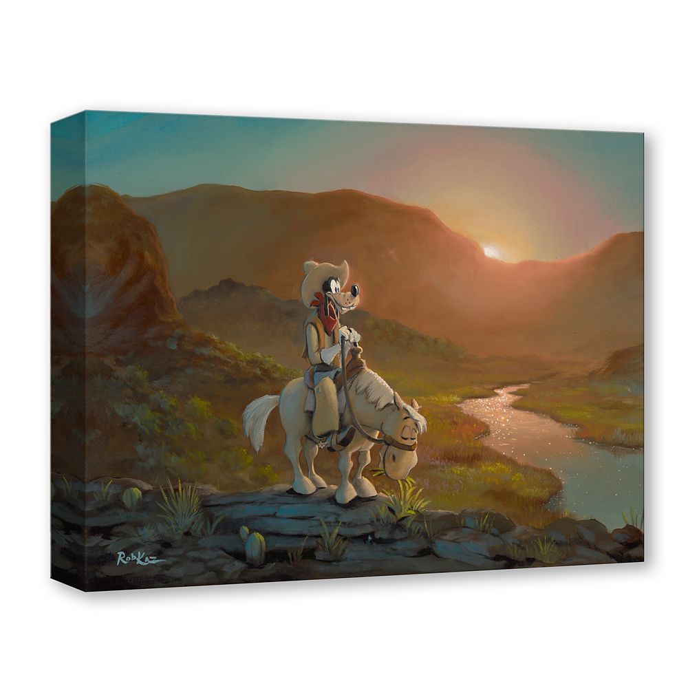 Goofy ''On the Range'' Canvas Artwork by Rob Kaz &ndash; 12'' x 16'' &ndash; Limited Edition