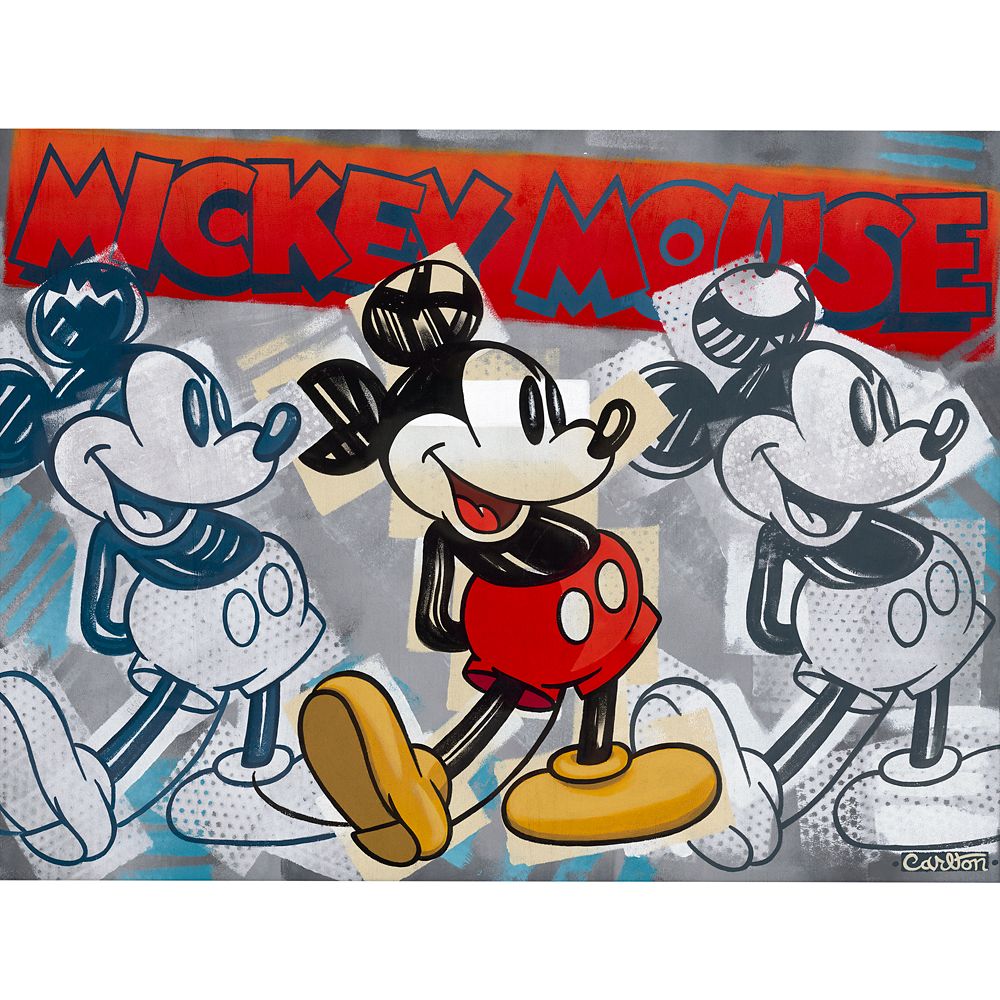 Mickey Mouse Red is the New Grey Canvas Artwork by Trevor Carlton  Limited Edition Official shopDisney