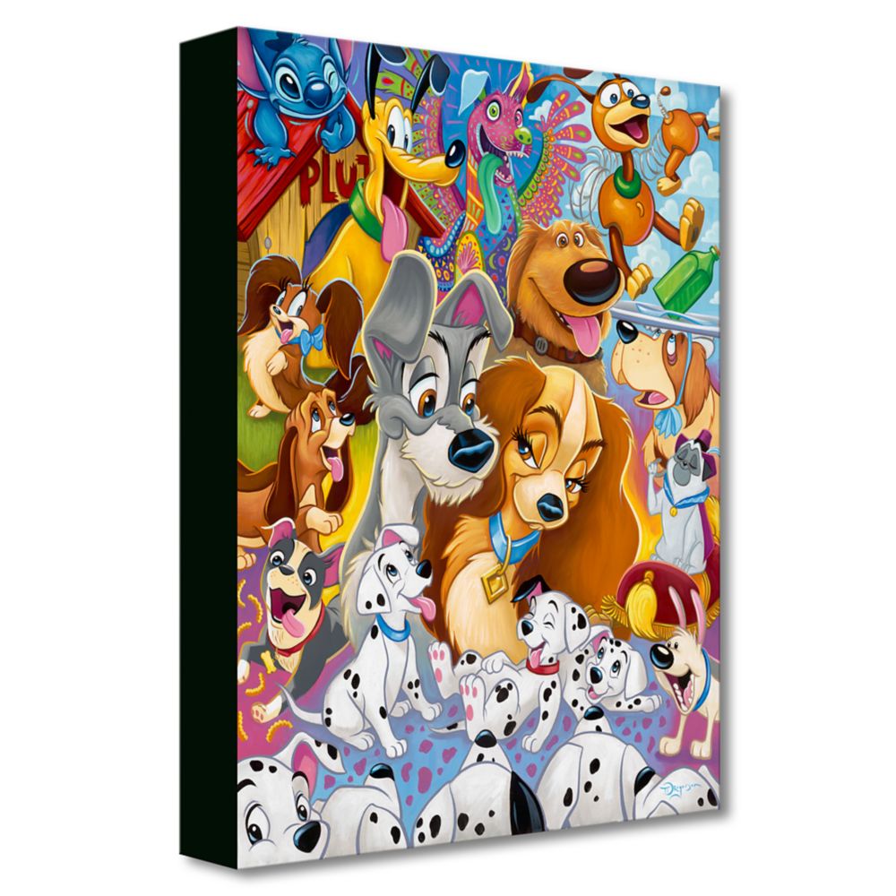 Disney Dogs ''So Many Disney Dogs'' Canvas Artwork by Tim Rogerson &ndash; 16'' x 12 1/2'' &ndash; Limited Edition