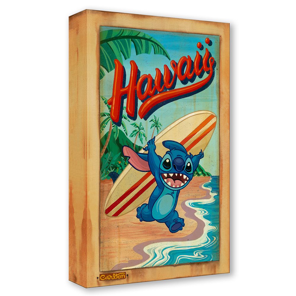 Stitch ''Surf's Up'' Canvas Artwork by Trevor Carlton &ndash; Limited Edition