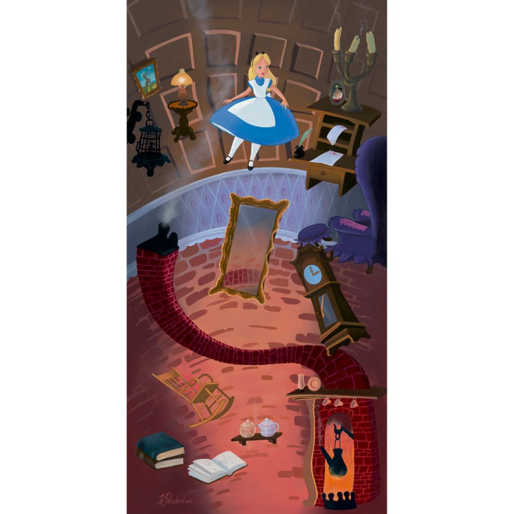 Alice in Wonderland The Rabbit Hole" Canvas Artwork by Michael Provenza  Limited Edition Official shopDisney