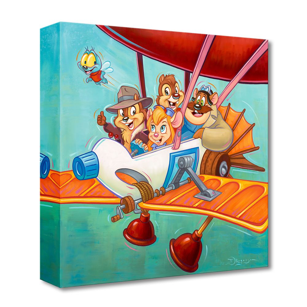 Chip 'n Dale Rescue Rangers ''The Ranger Plane'' Canvas Artwork by Tim Rogerson - Limited Edition