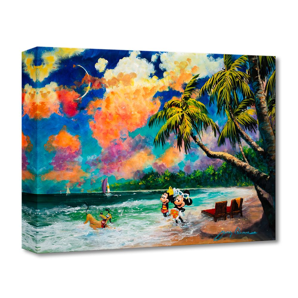 Mickey Mouse and Friends ''Together in Paradise'' Canvas Artwork by James Coleman &ndash; Limited Edition