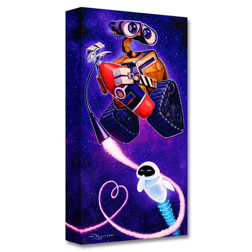 WALL&bull;E ''WALL&bull;E and EVE'' Canvas Artwork by Tim Rogerson &ndash; Limited Edition