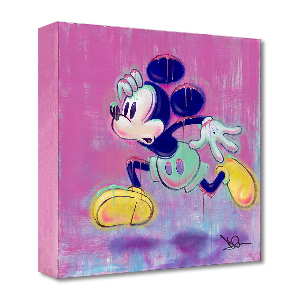 Mickey Mouse ''What's Burning?'' Canvas Artwork by Dom Corona &ndash; 14'' x 14'' &ndash; Limited Edition