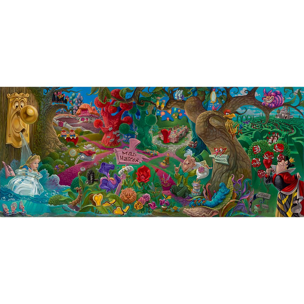 Alice in Wonderland Wonderland Gallery Wrapped Canvas by Jared Franco  Signed Limited Edition Official shopDisney