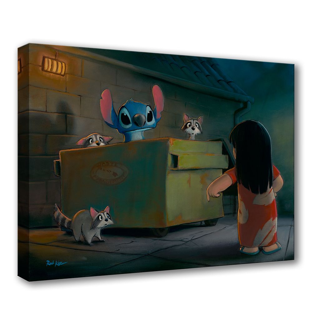 Lilo & Stitch ''Diving'' Gallery Wrapped Canvas by Rob Kaz &ndash; Signed Limited Edition