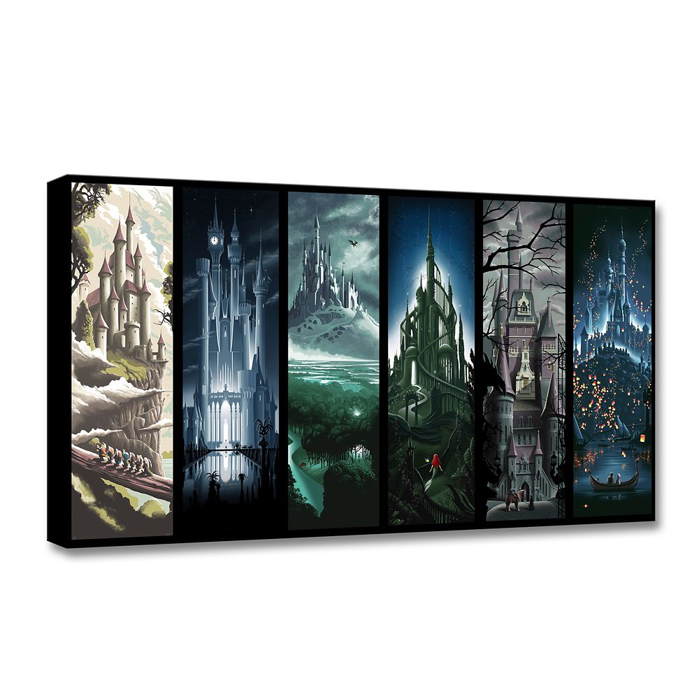 Disney Princess Castles ''A Fairytale Storyline'' Gallery Wrapped Canvas by JC Richard &ndash; Signed Limited Edition