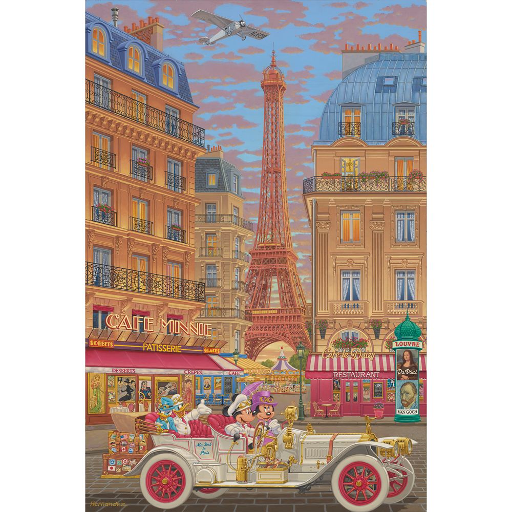 Mickey Mouse and Friends New York to Paris Gallery Wrapped Canvas by Manuel Hernandez  Limited Edition Official shopDisney