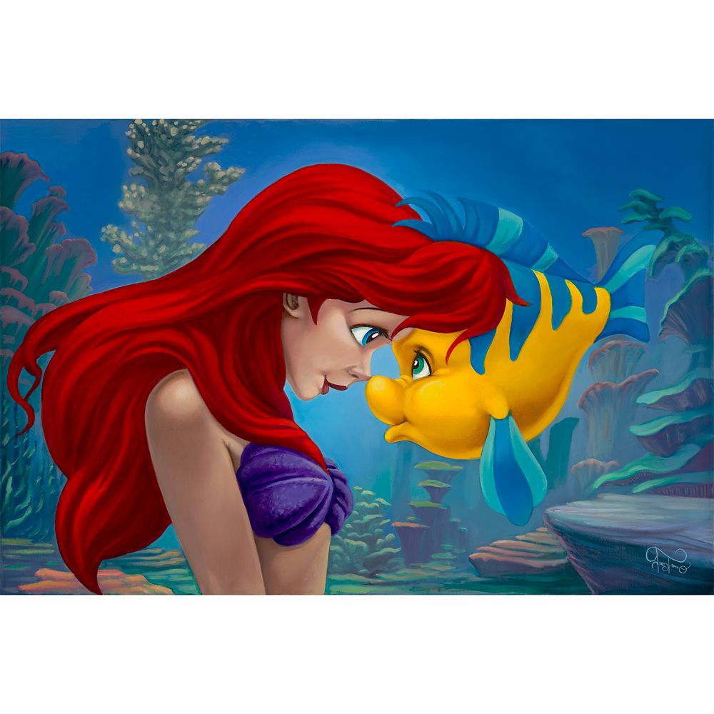 The Little Mermaid ''Best Friends'' Gallery Wrapped Canvas by Jared Franco – Limited Edition