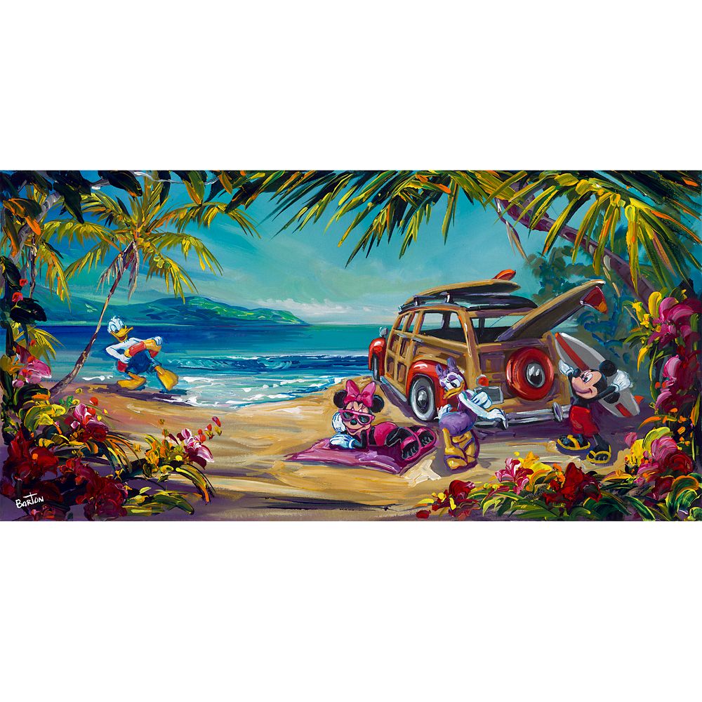 Mickey Mouse and Friends Surf Day Gallery Wrapped Canvas by Steve Barton  Limited Edition Official shopDisney