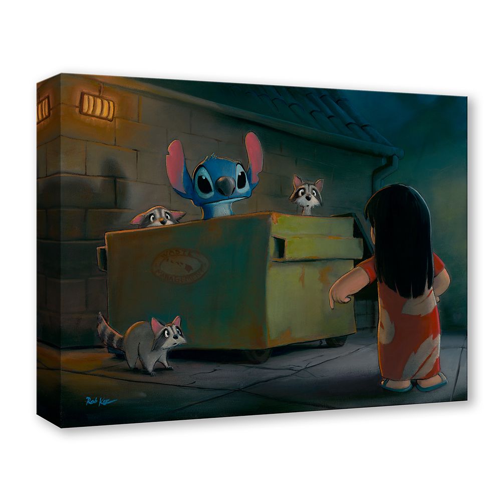 Lilo & Stitch ''Diving'' Gallery Wrapped Canvas by Rob Kaz &ndash; Limited Edition