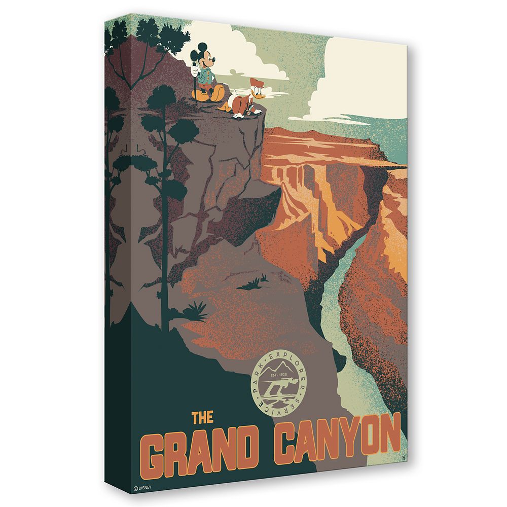 Mickey Mouse and Donald Duck ''Grand Canyon'' Gallery Wrapped Canvas by Bret Iwan &ndash; Limited Edition
