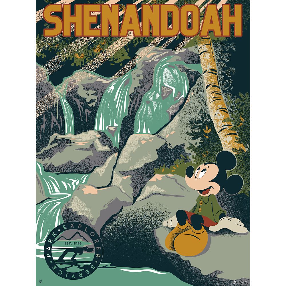 Mickey Mouse ''Shenandoah Park'' Gallery Wrapped Canvas by Bret Iwan Limited Edition Official shopDisney