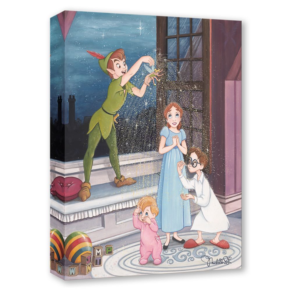 Peter Pan ''Just a Little Pixie Dust'' Gallery Wrapped Canvas by Michelle St.Laurent &ndash; Limited Edition