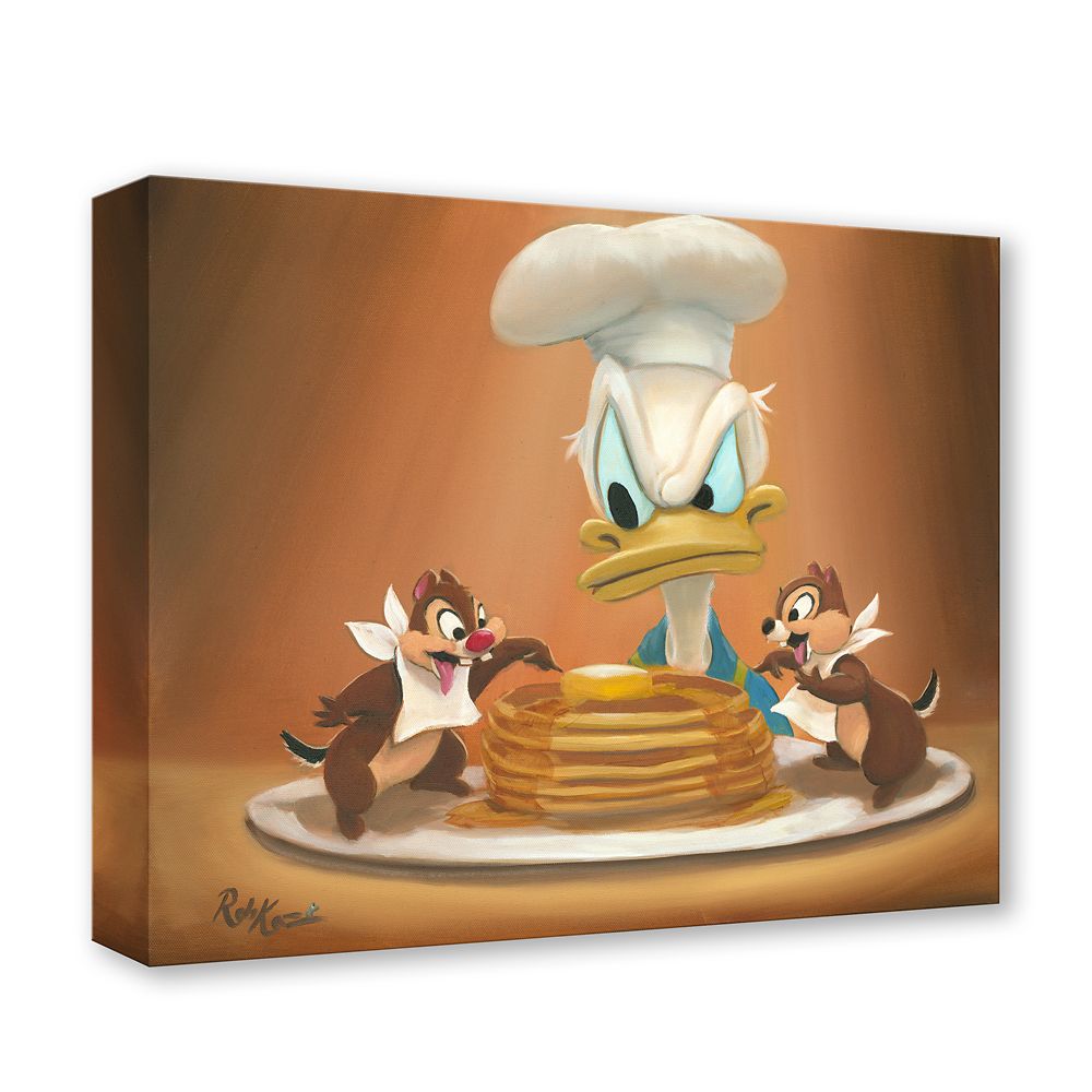 Donald Duck and Chip 'n Dale ''Breakfast Bandits'' Gallery Wrapped Canvas by Rob Kaz &ndash; Three for Breakfast &ndash; Limited Edition