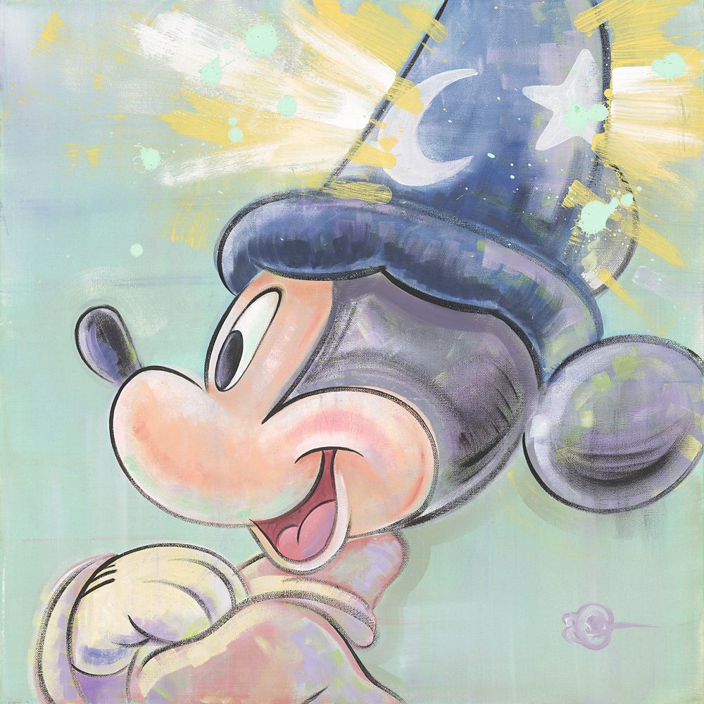 Sorcerer Mickey Mouse ''Magic Mural'' Gallery Wrapped Canvas by Dom Corona Fantasia Limited Edition Official shopDisney