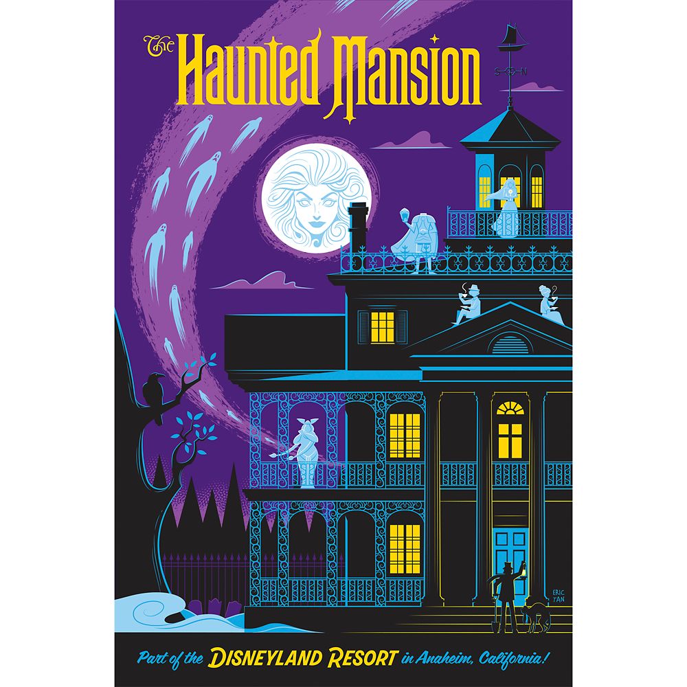 The Haunted Mansion ''Disneyland's Haunted Mansion'' Gallery Wrapped Canvas by Eric Tan Limited Edition