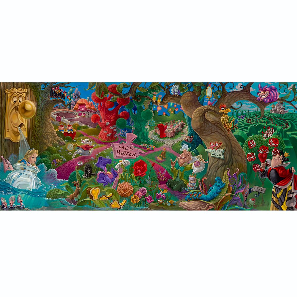 Alice in Wonderland ''Wonderland'' Gallery Wrapped Canvas by Jared Franco Limited Edition Official shopDisney