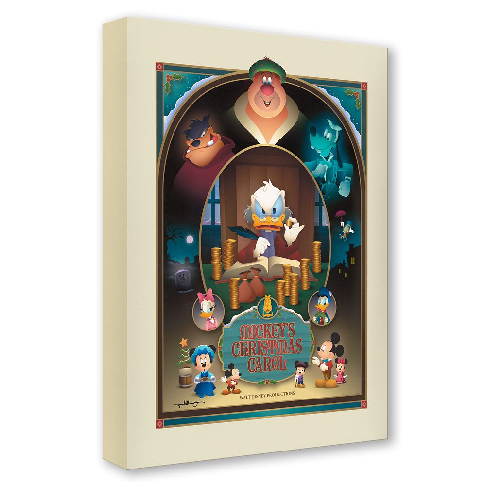 Mickey Mouse and Friends ''Mickey's Christmas Carol'' Gallery Wrapped Canvas by Jerrod Maruyama - Limited Edition