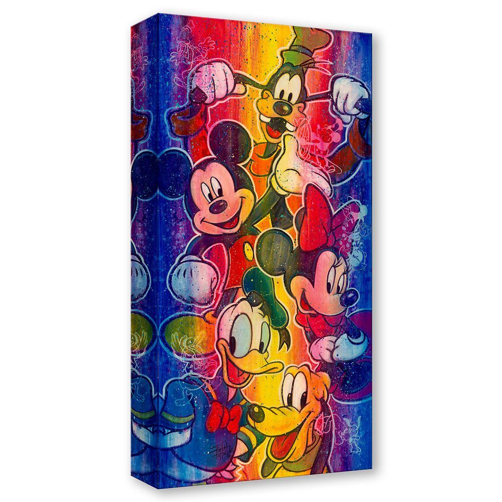 Mickey Mouse and Friends ''How Far We've Come'' Gallery Wrapped Canvas by Stephen Fishwick - Limited Edition